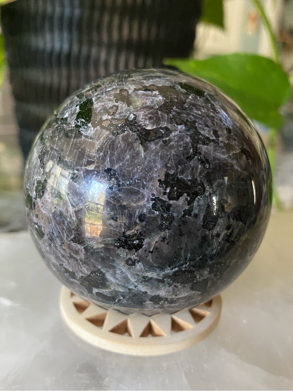 🌑 2.62” Larvikite Crystal Sphere 🌑